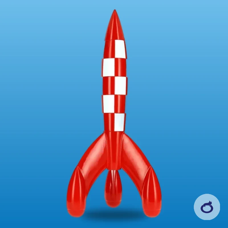 90-cm-Tim und Struppi-Rakete, die größte Rakete im Angebot