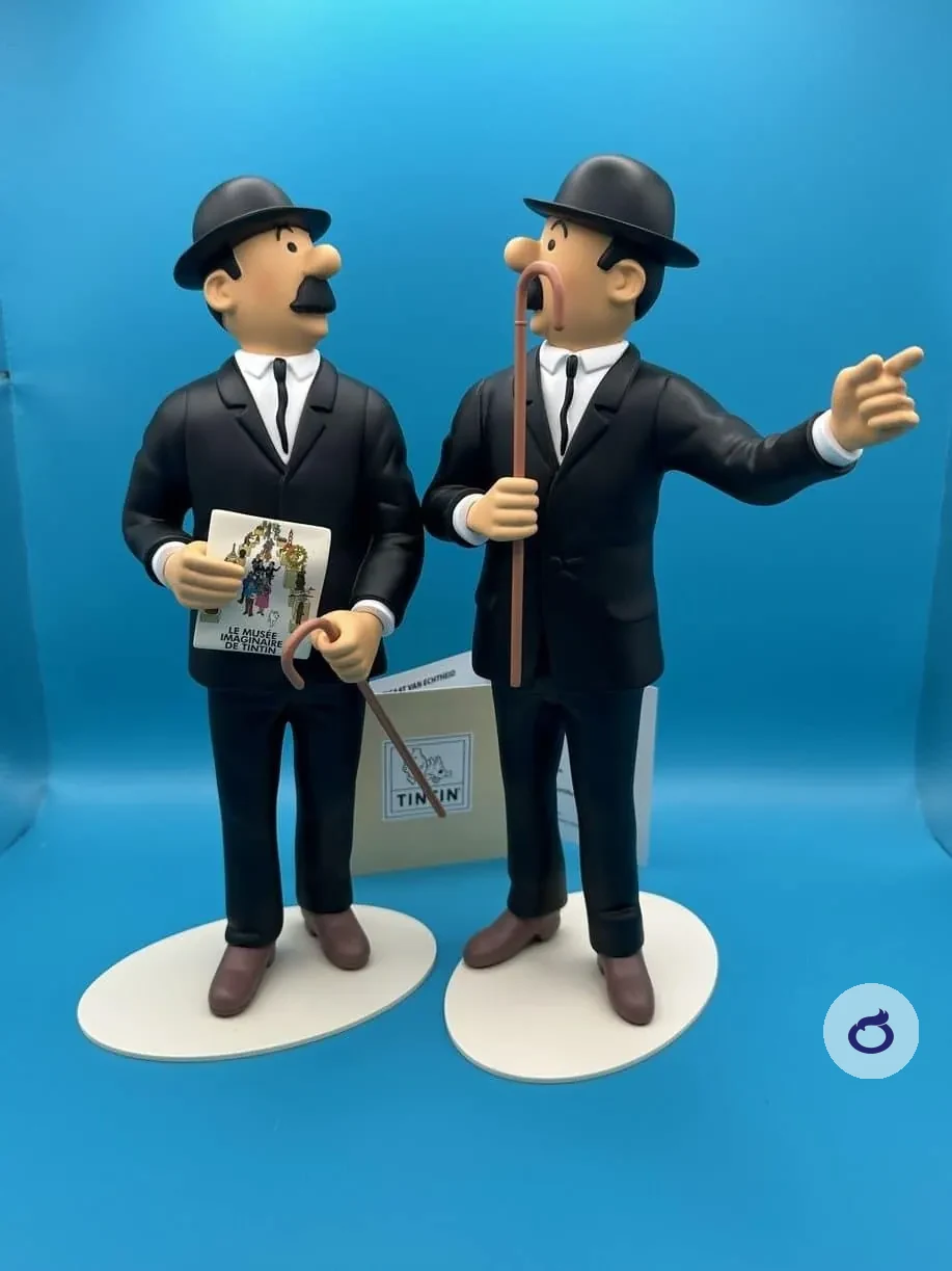 Statuette Schulze und Schultze aus dem Imaginären Museum von Tim und Struppi