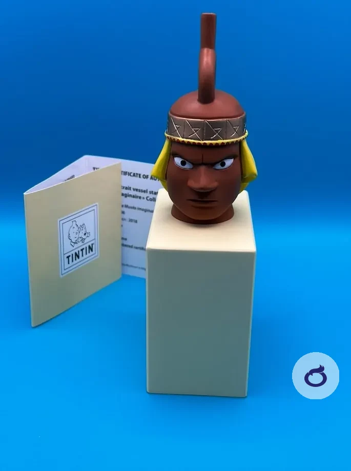 Mochica-Vasenstatuette aus dem Imaginären Museum von Tim und Struppi